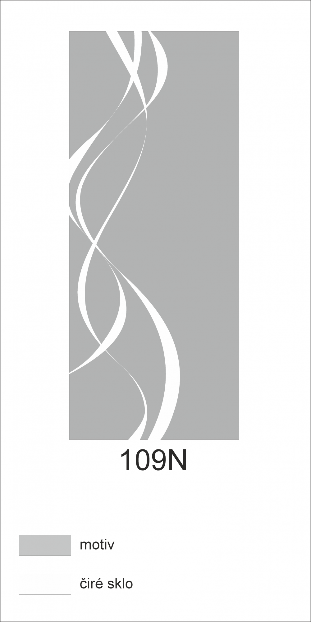 Možný motiv na skleněných dveřích nebo skleněných stěnách 109N - motiv vlasů