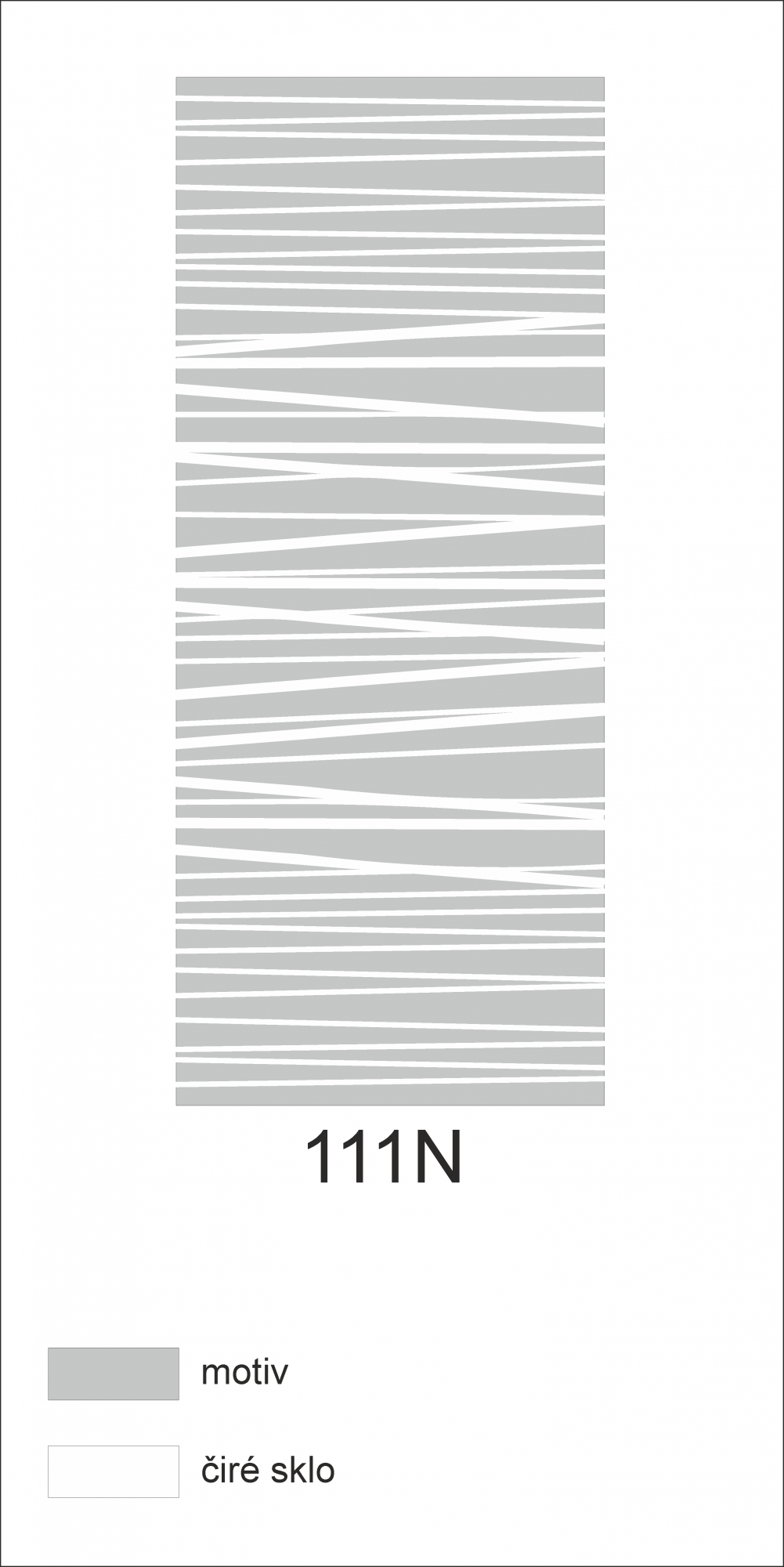 Možný motiv na skleněných dveřích nebo skleněných stěnách 111N - horizontální čáry